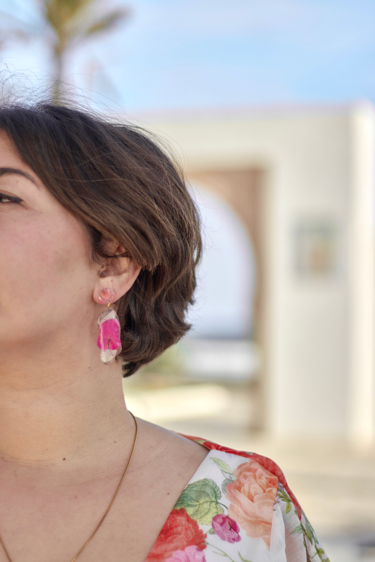 Collection boucles d'oreilles artisanales en fleurs séchées Freeshka