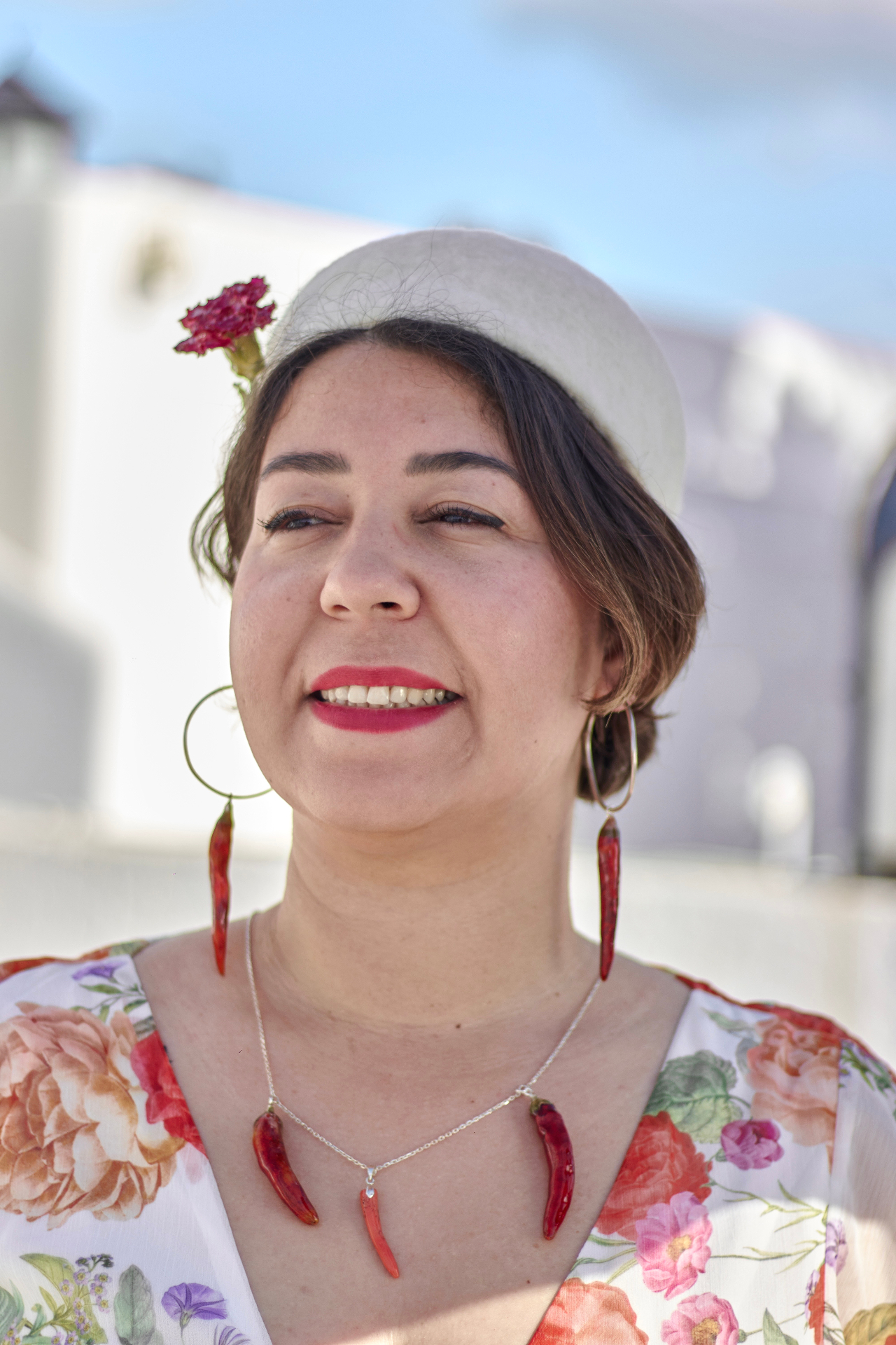 Broche Œillet en fleur d'œillet séchée et résine — photo 2